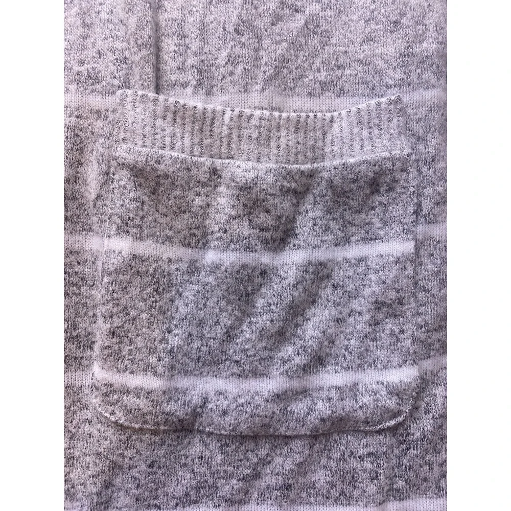 Market & Spruce Sweater Womens Large Striped Open Front Cardigan Rayon Cosy Soft